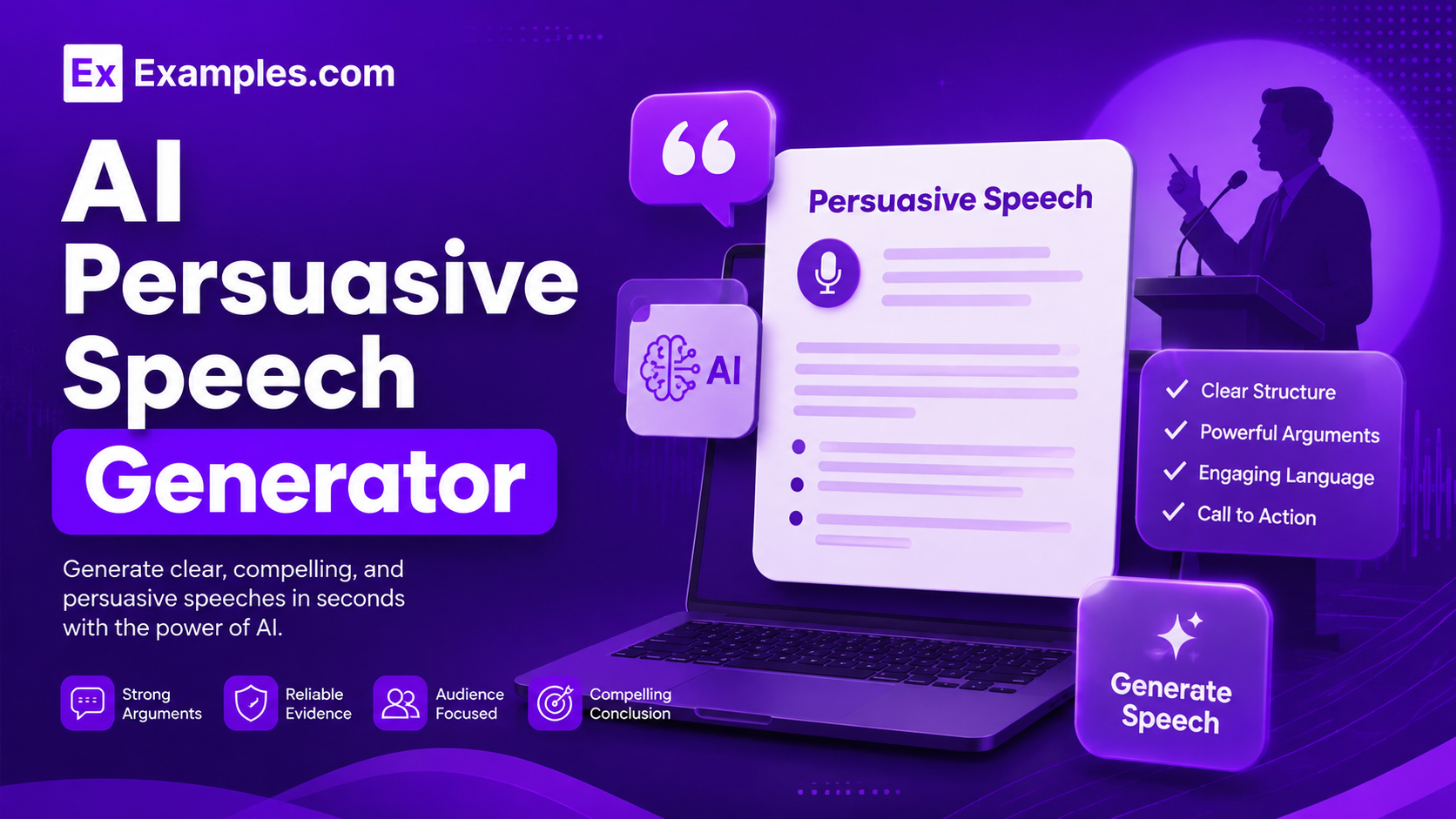 Free AI Persuasive Speech Generator, 50+ Real Persuasive Speech Examples