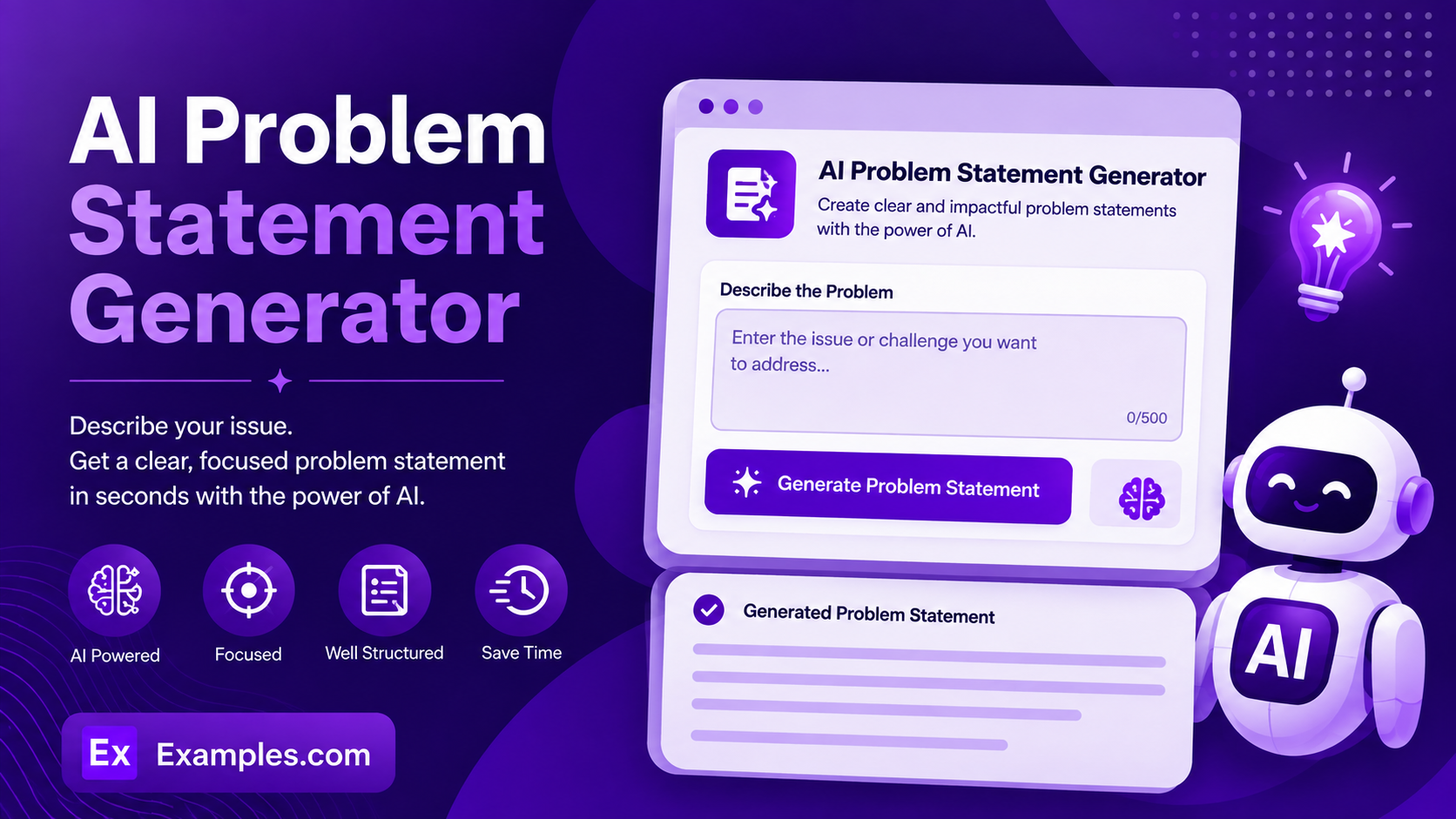 Free AI Problem Statement Generator, 50+Real Problem Statement Examples