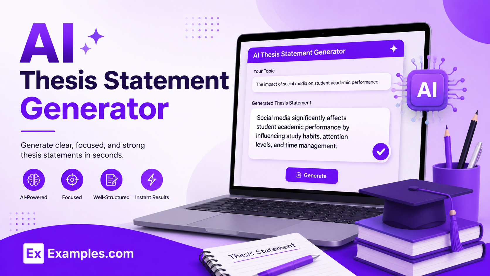 Free AI Thesis Statement Generator, 50+ Real Thesis Statement Examples