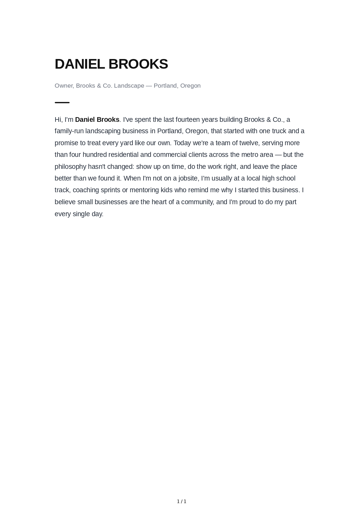 About Me for Business Owner - Free AI About Me Generator, 50+ Real About Me Examples