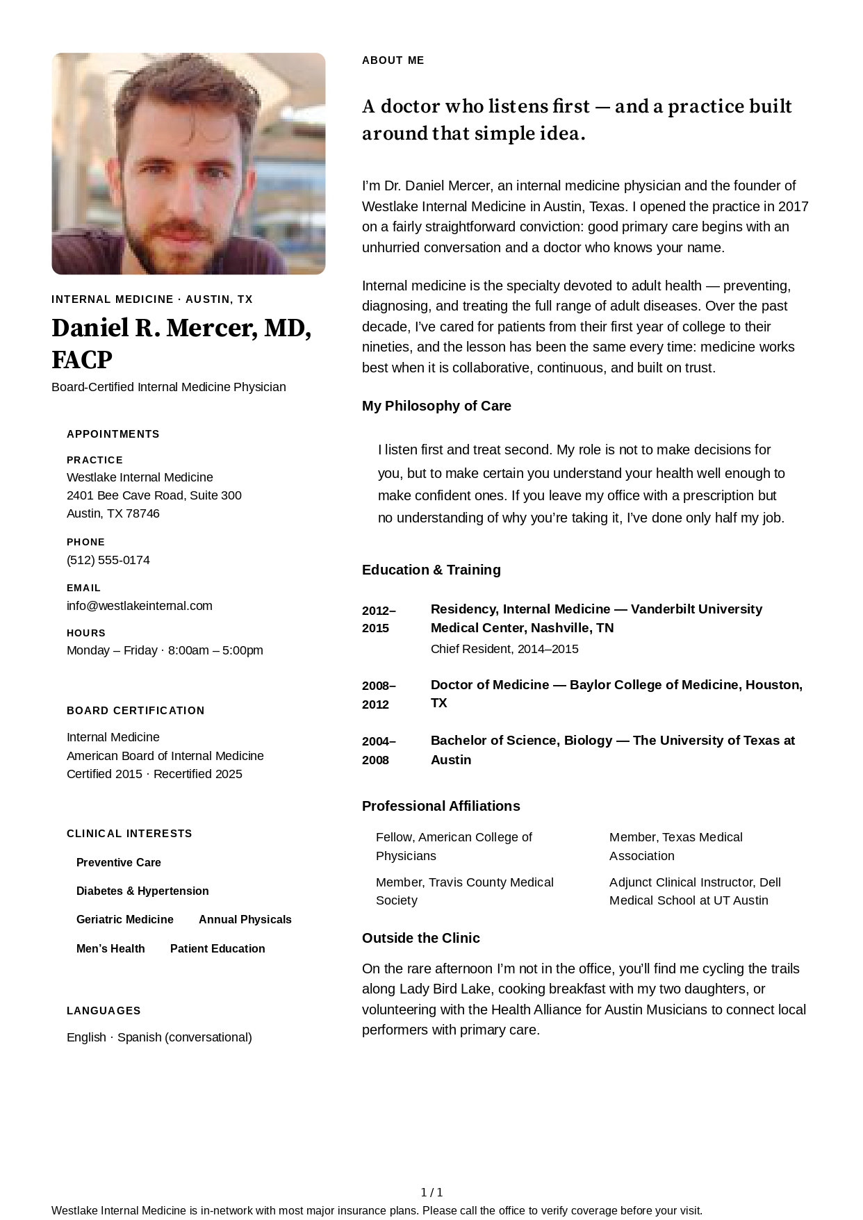 About Me for Doctor - Free AI About Me Generator, 50+ Real About Me Examples