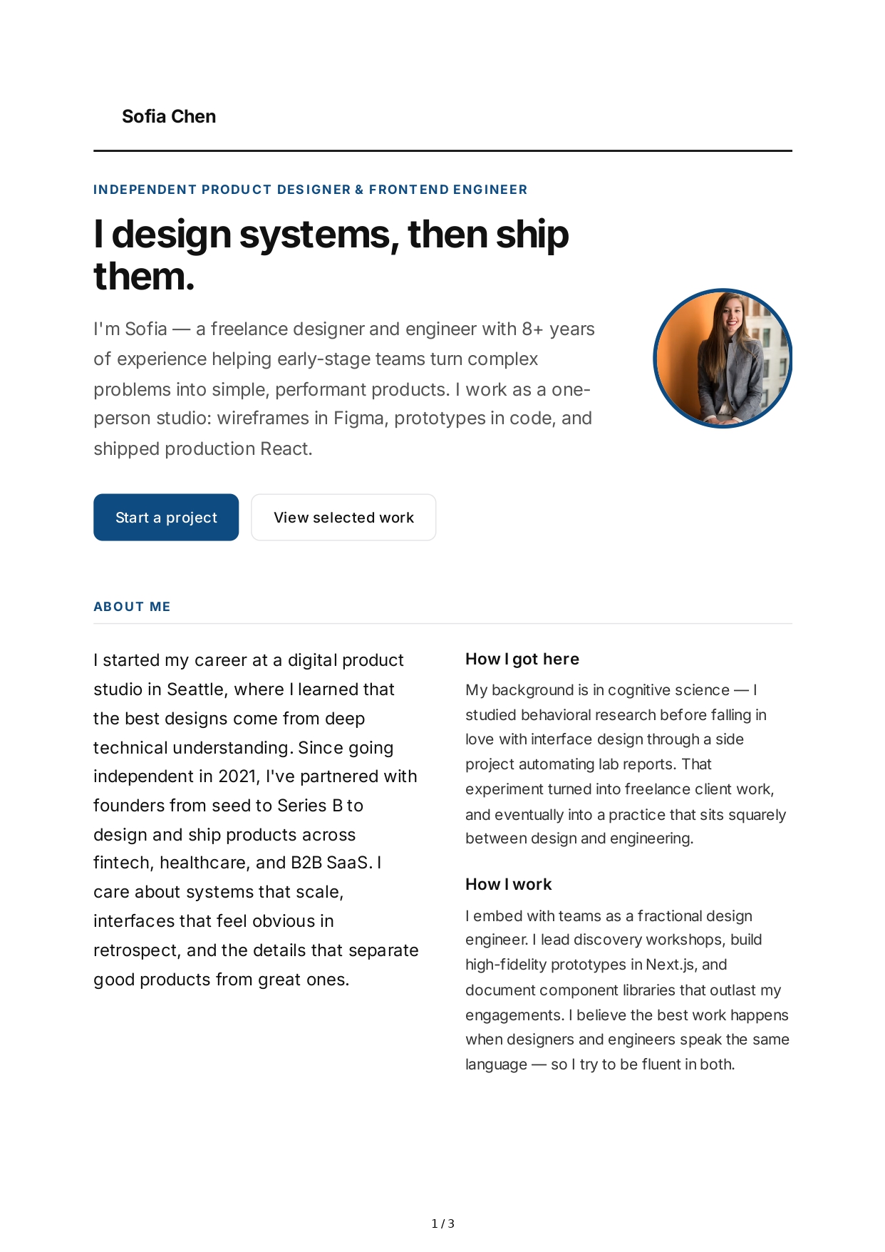 About Me for Freelancer - Free AI About Me Generator, 50+ Real About Me Examples