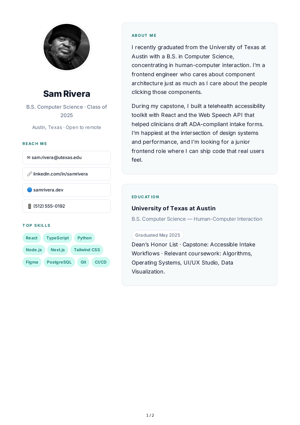 About Me for Fresh Graduate - Free AI About Me Generator, 50+ Real About Me Examples