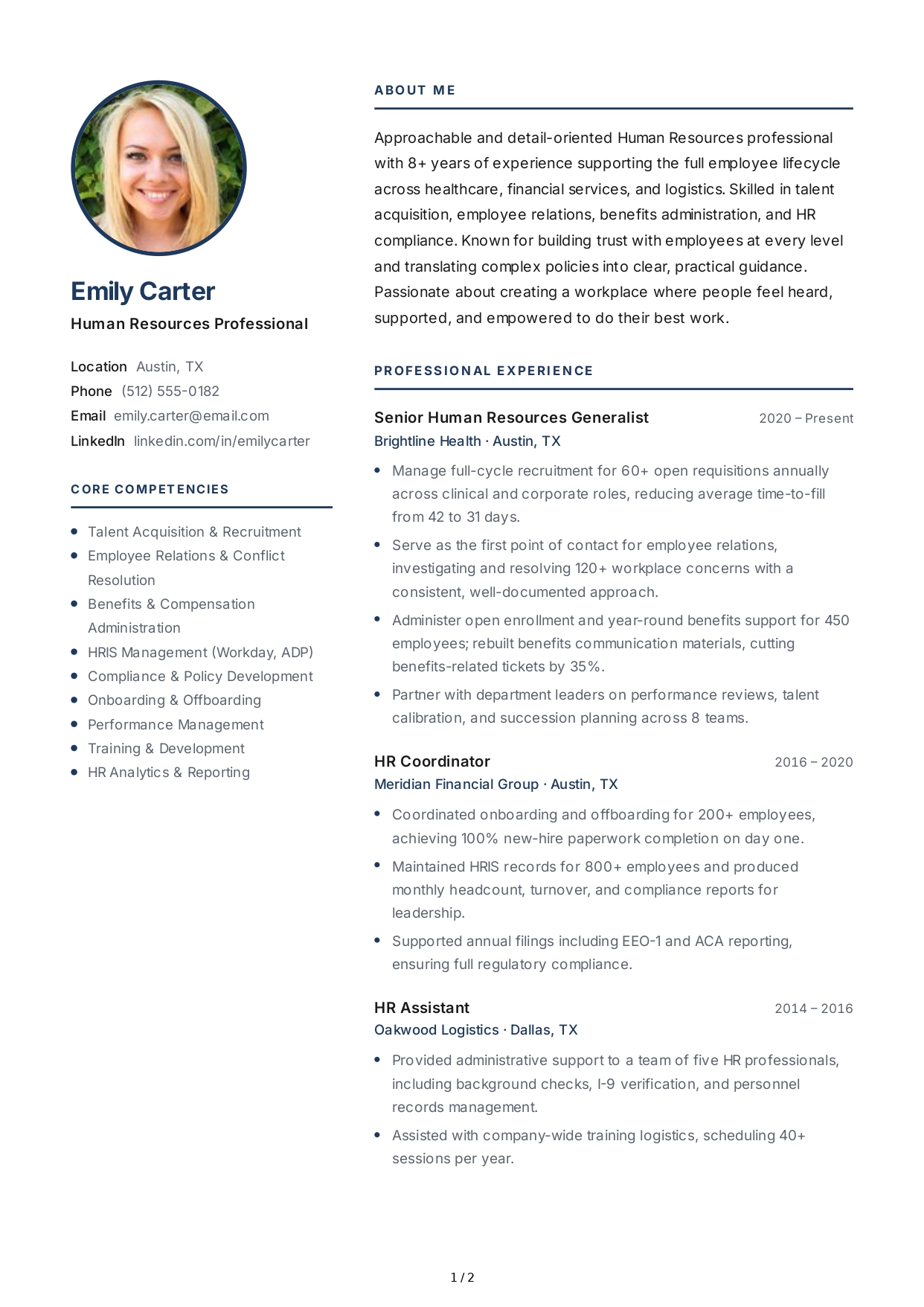 About Me for Human Resources Professional - Free AI About Me Generator, 50+ Real About Me Examples