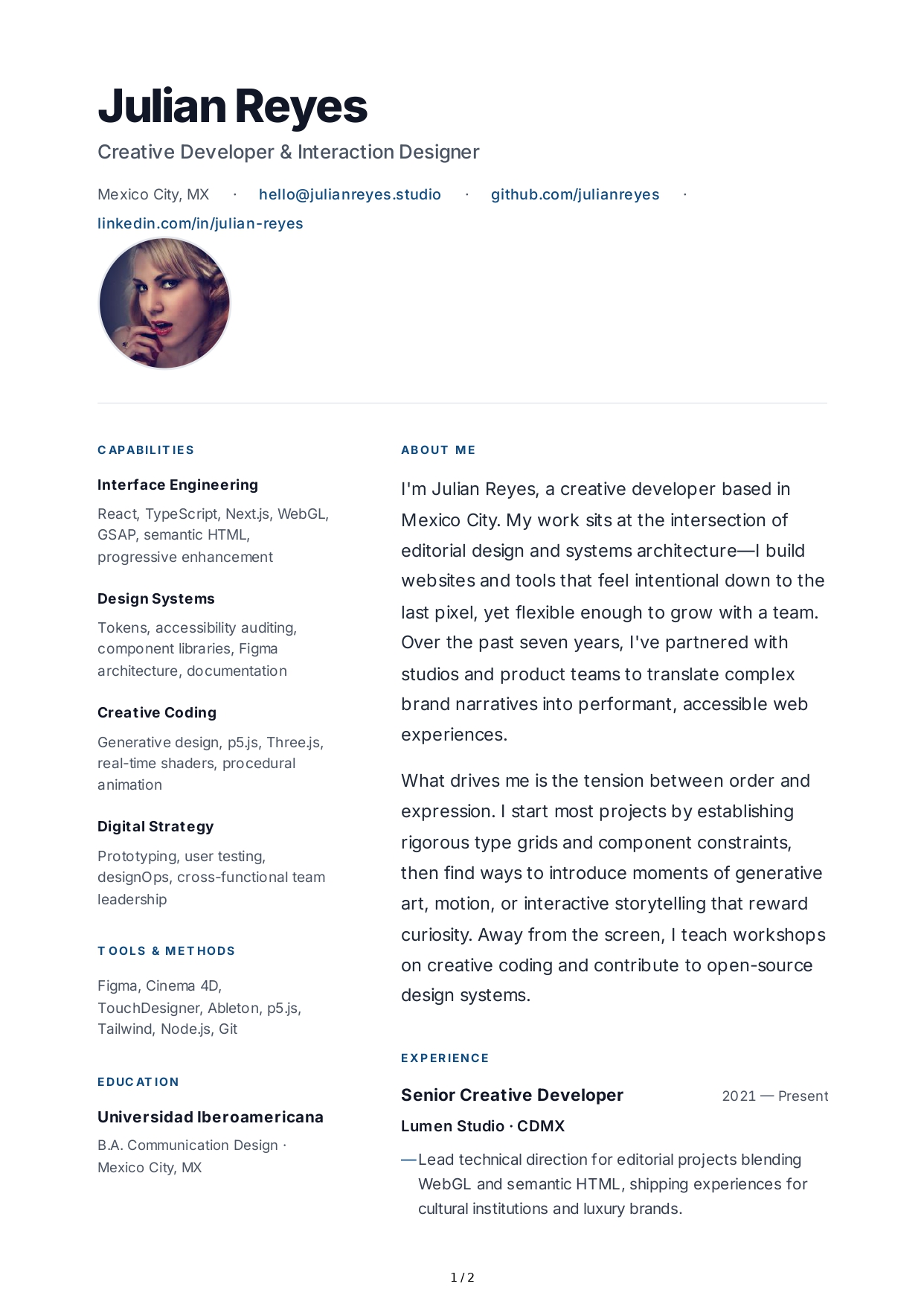 About Me for Portfolio - Free AI About Me Generator, 50+ Real About Me Examples