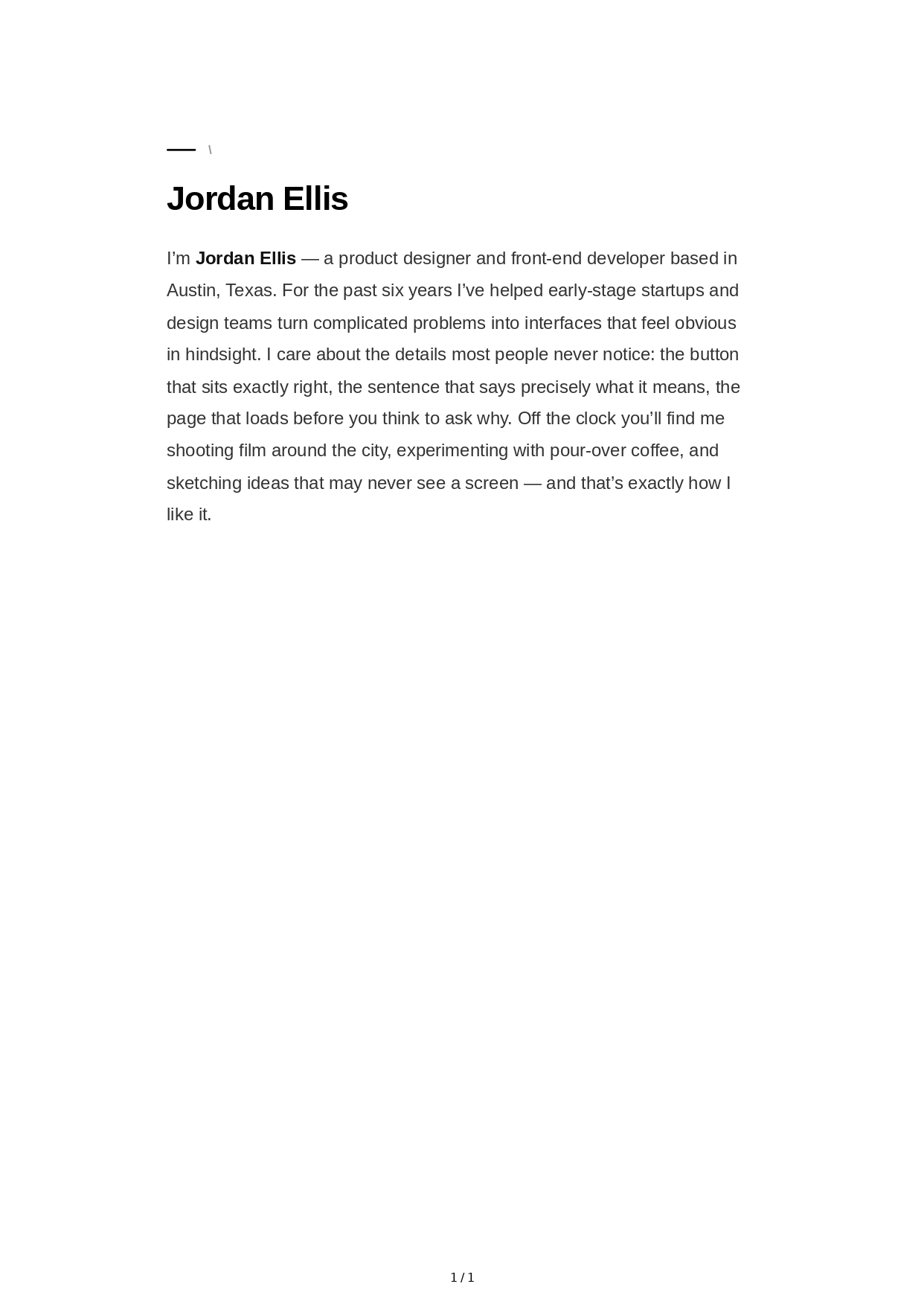 About Me for Portfolio - Free AI About Me Generator, 50+ Real About Me Examples