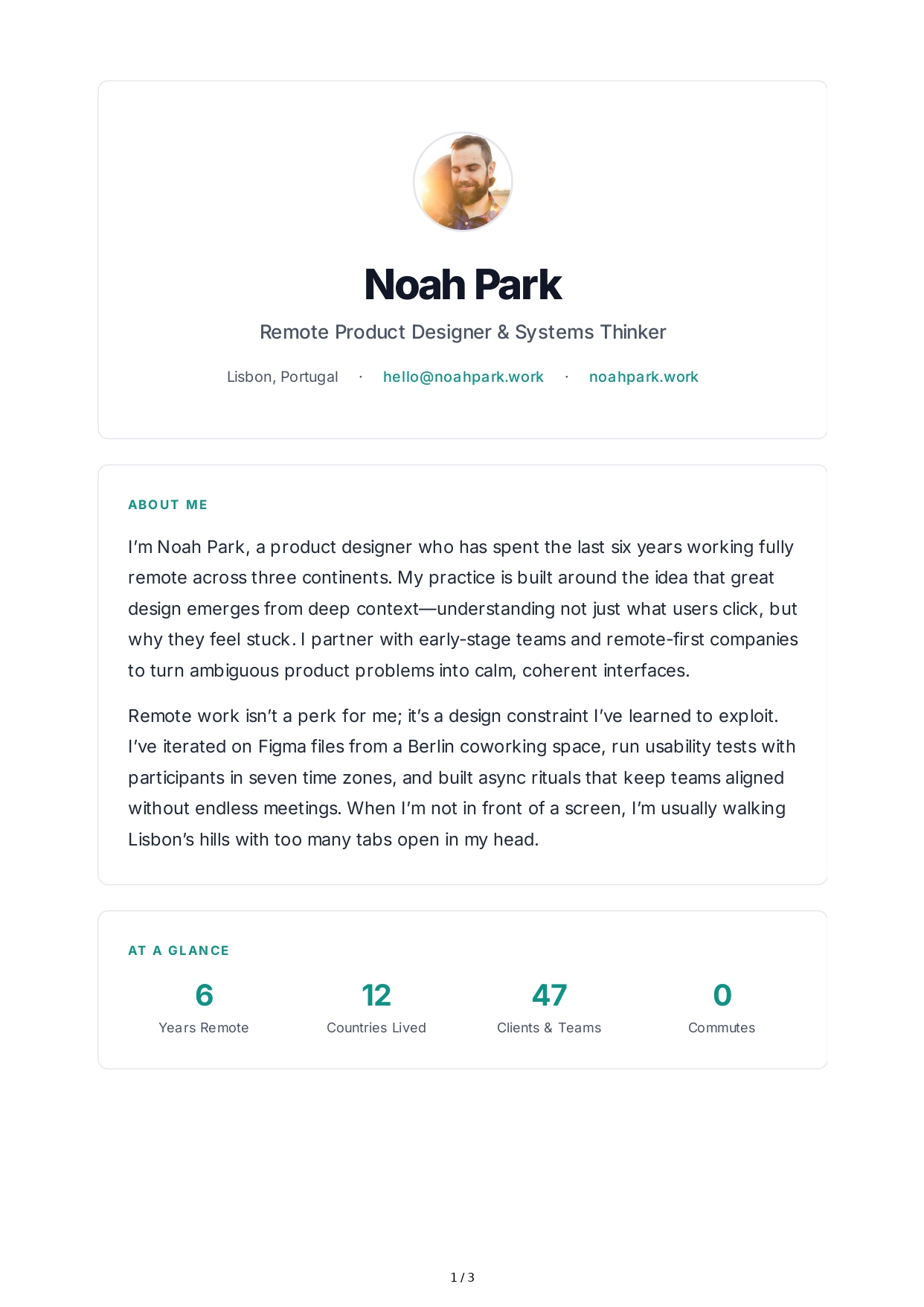 About Me for Remote Worker - Free AI About Me Generator, 50+ Real About Me Examples