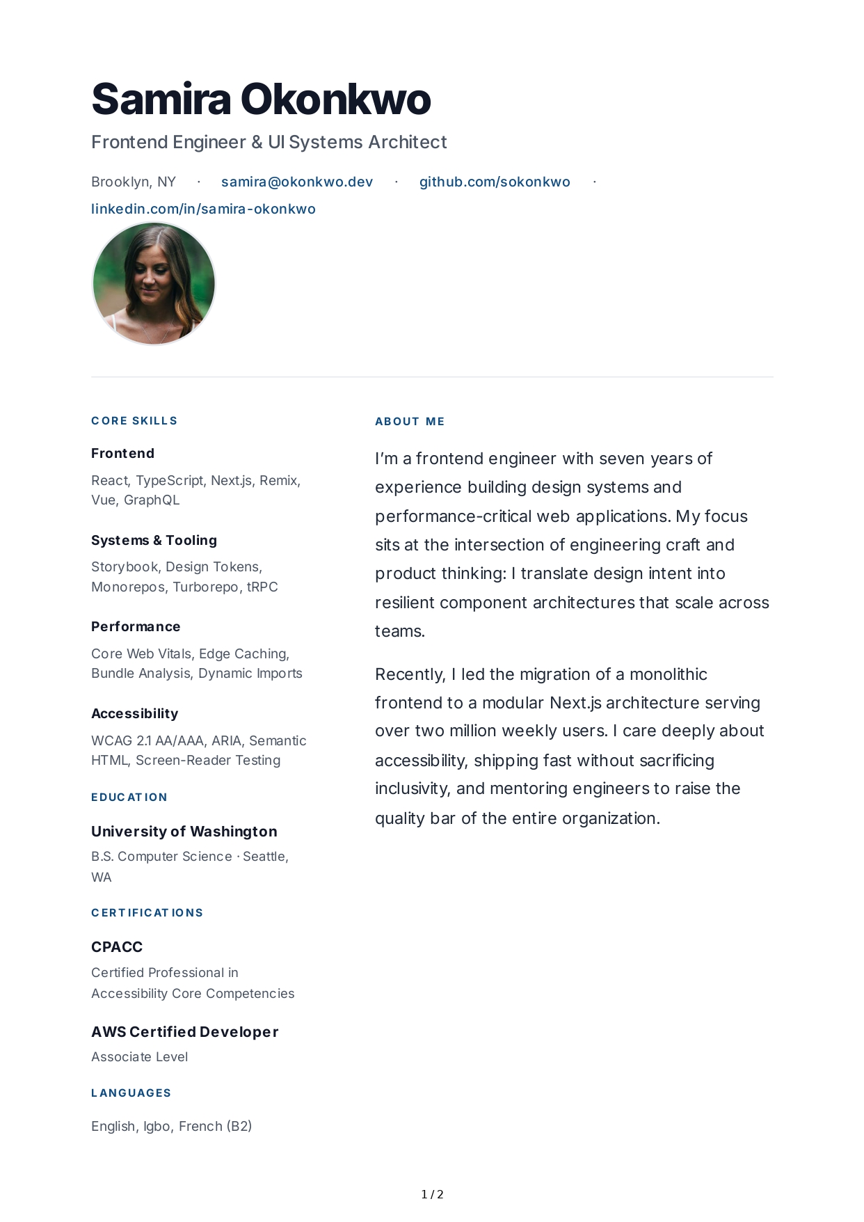 About Me for Software Engineer - Free AI About Me Generator, 50+ Real About Me Examples