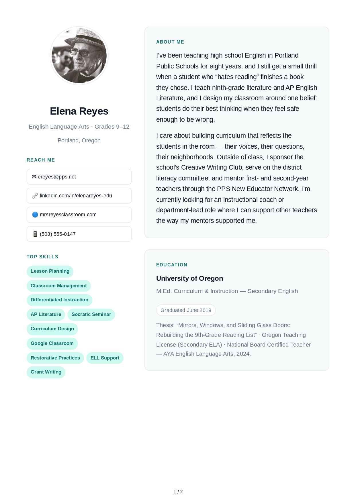About Me for Teacher - Free AI About Me Generator, 50+ Real About Me Examples