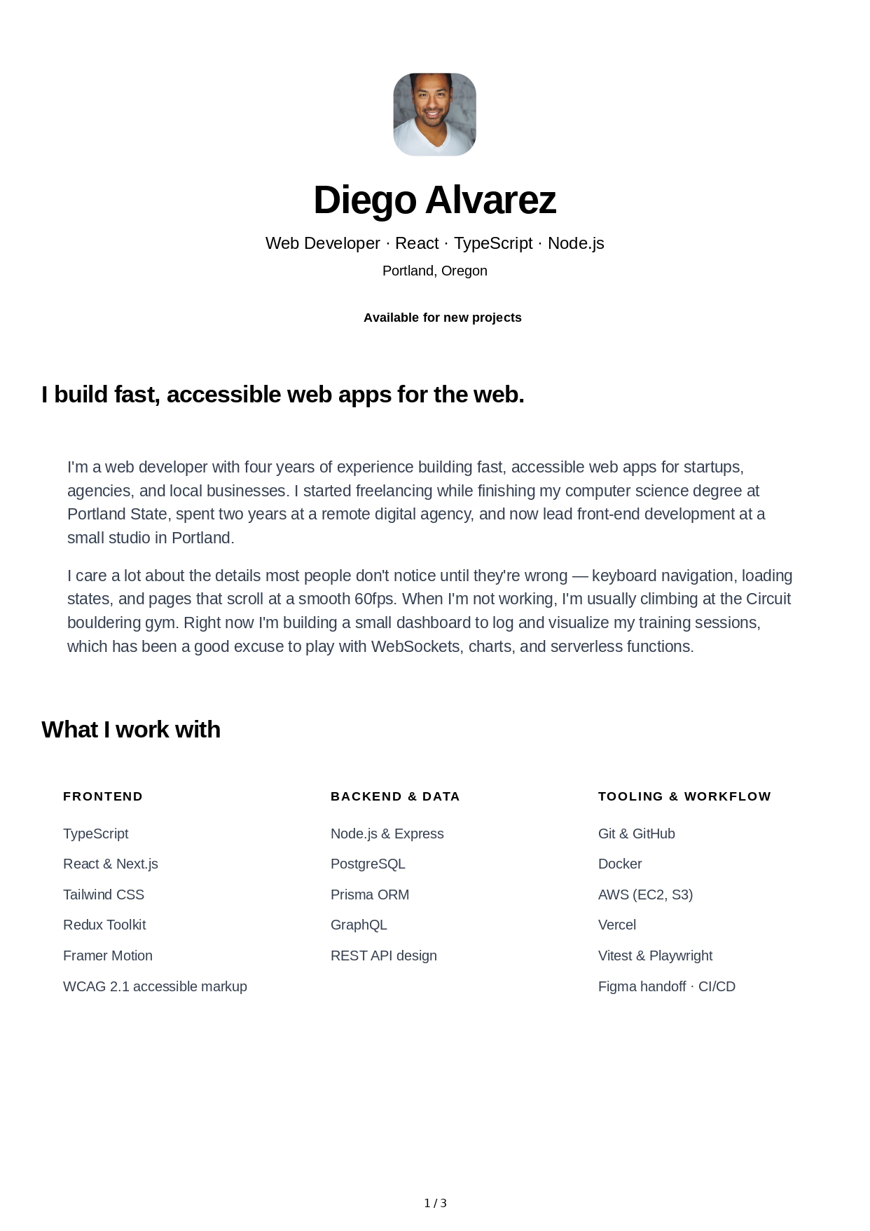 About Me for Web Developer - Free AI About Me Generator, 50+ Real About Me Examples