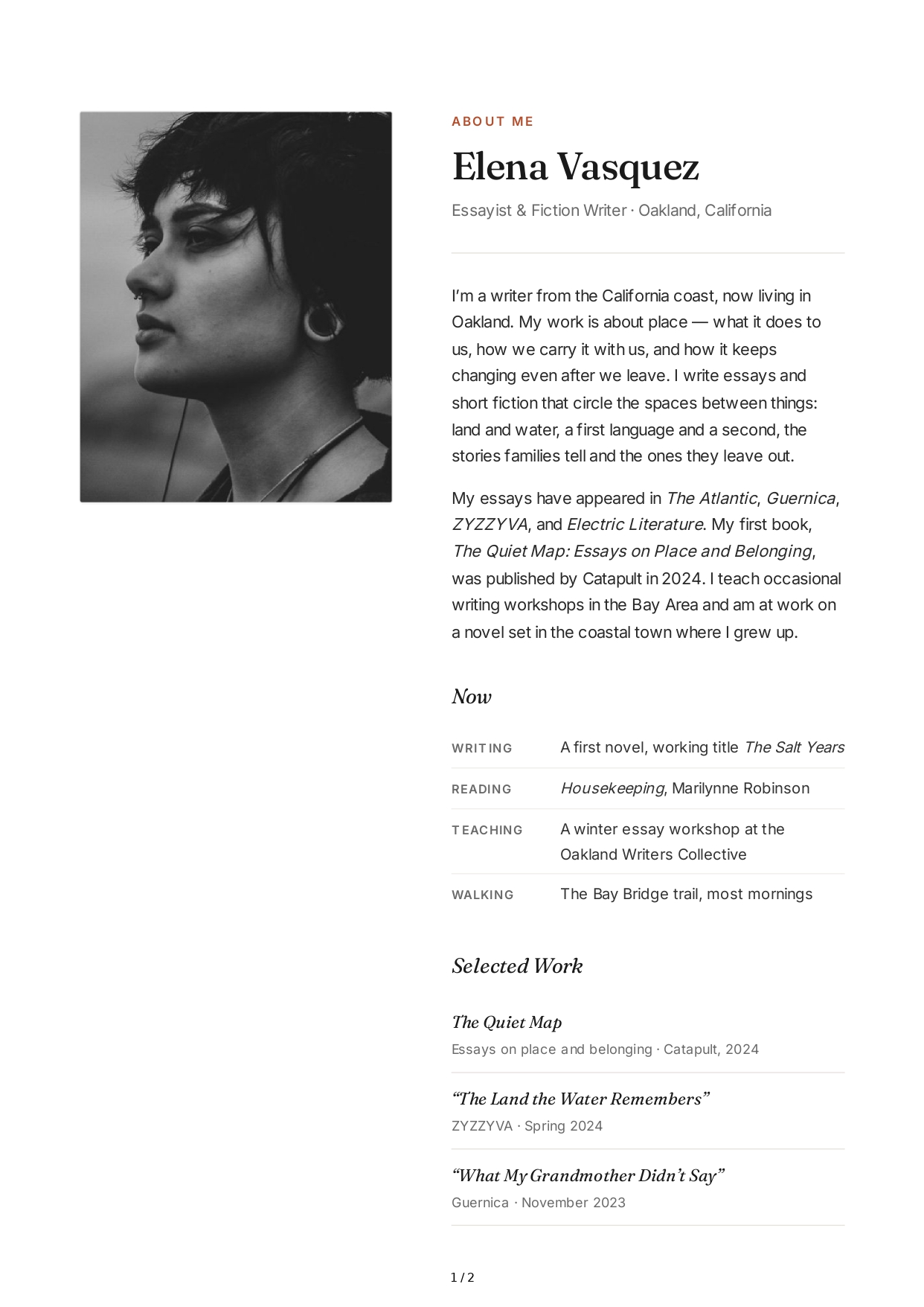 About Me for Writer - Free AI About Me Generator, 50+ Real About Me Examples