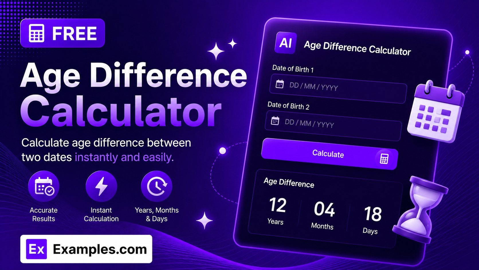 Age difference calculator