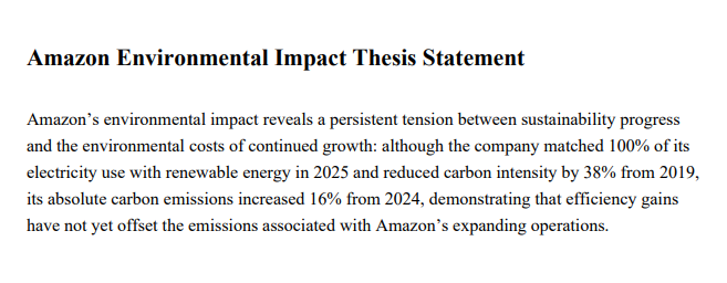 Amazon Environmental Impact Thesis Statement - Free AI Thesis Statement Generator, 50+ Real Thesis Statement Examples