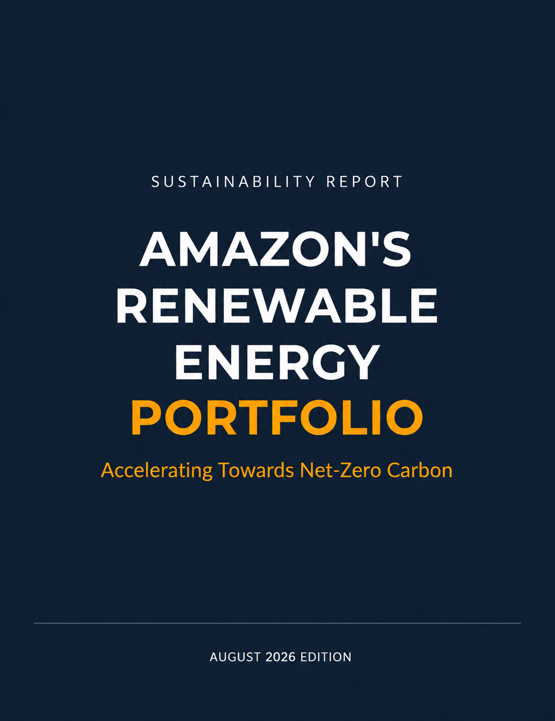 Amazon’s Sustainability Renewable Energy Portfolio - Free AI Portfolio Generator, 50+ Real Portfolio Examples