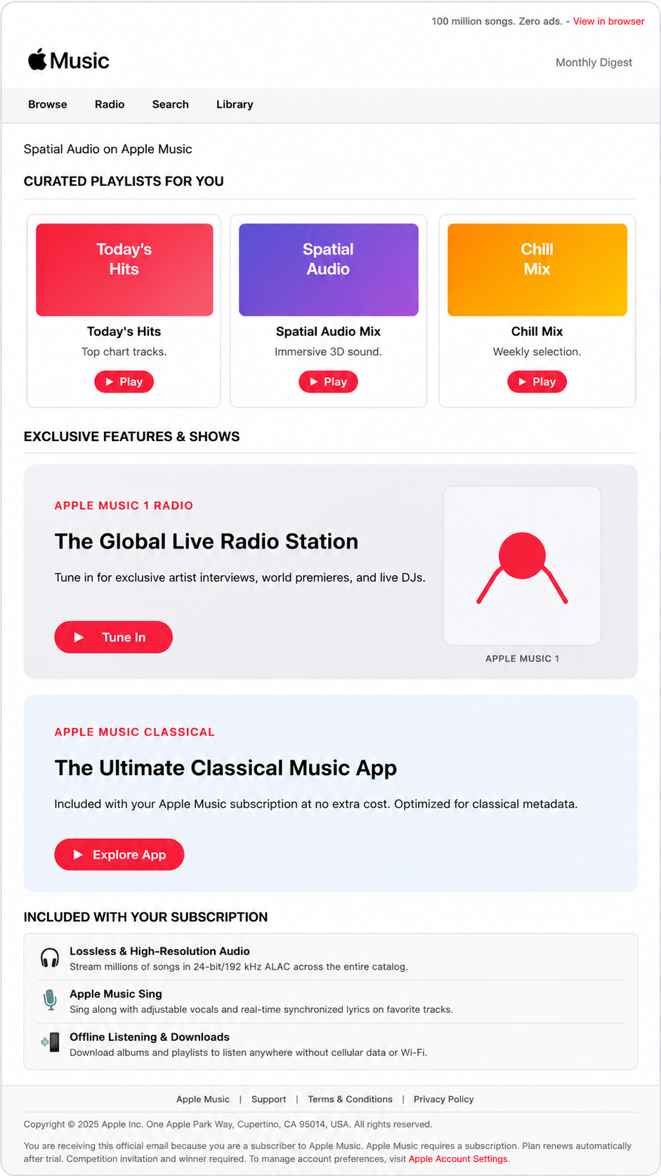Apple Music Email Newsletter - Free AI Email Newsletter Generator, 50+ Real Email Newsletter Examples