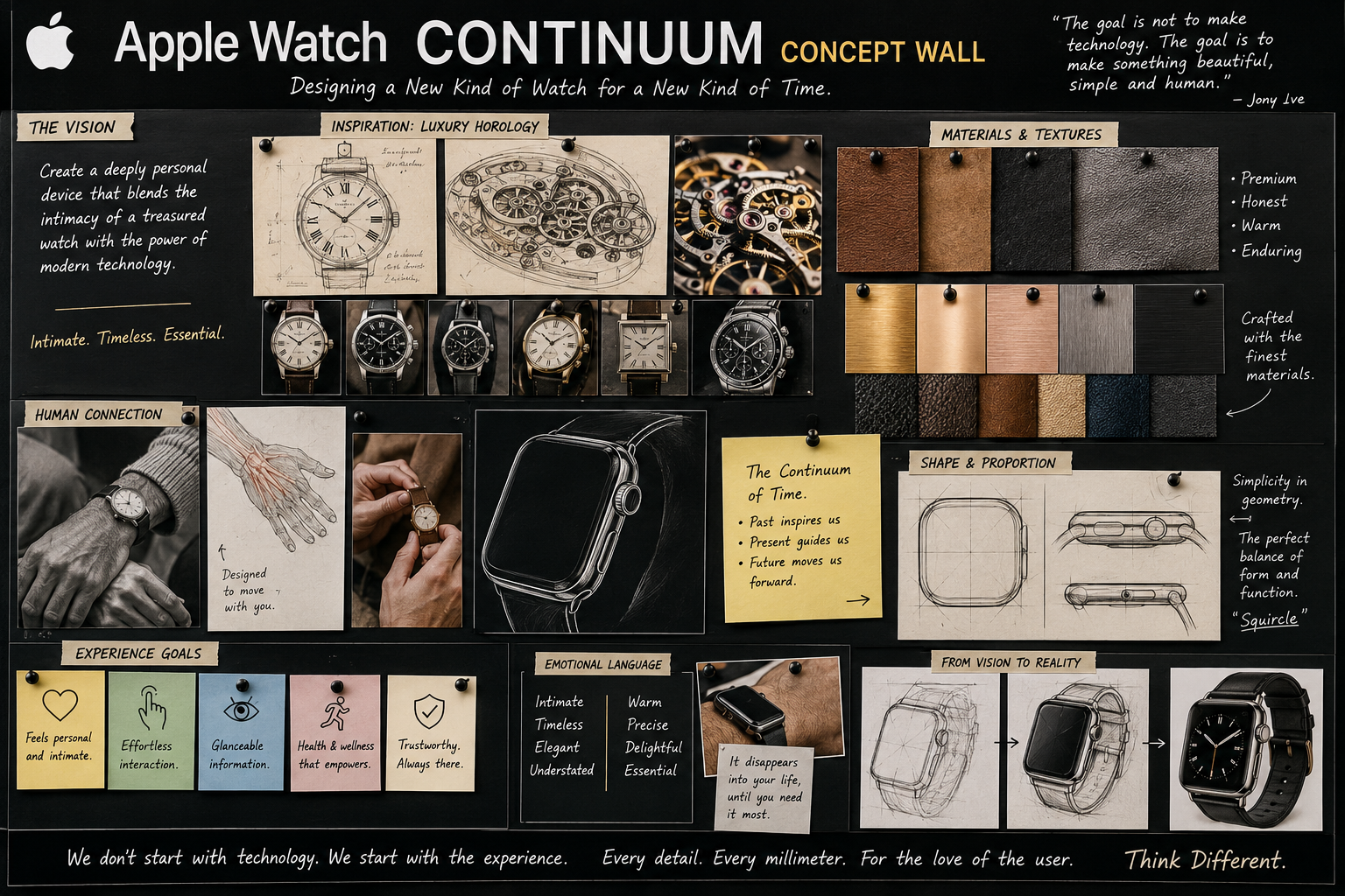 Apple Watch “Continuum” Concept Wall Vision Board - Free AI Vision Board Generator, 50+ Real Vision Board Examples