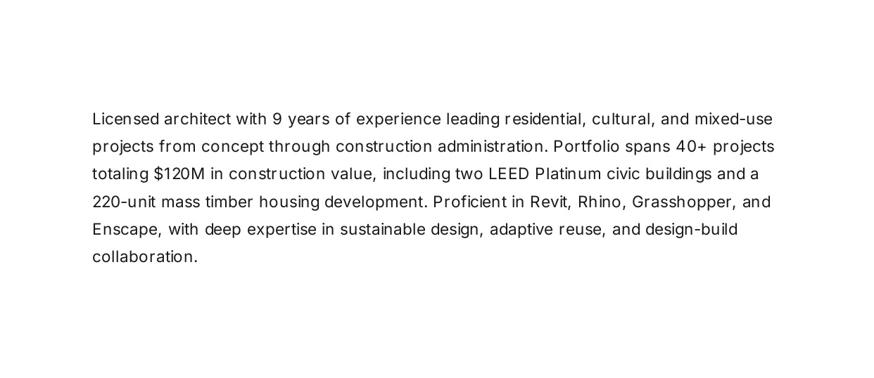 Architect Resume Summary - Free AI Resume Summary Generator, 50+ Real Resume Summary Examples