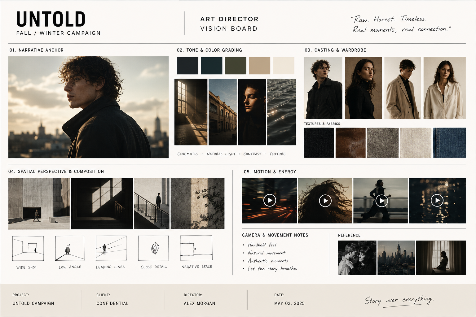 Art Director Multi-Sensory Cinematic Production Vision Board - Free AI Vision Board Generator, 40+ Real Vision Board Examples