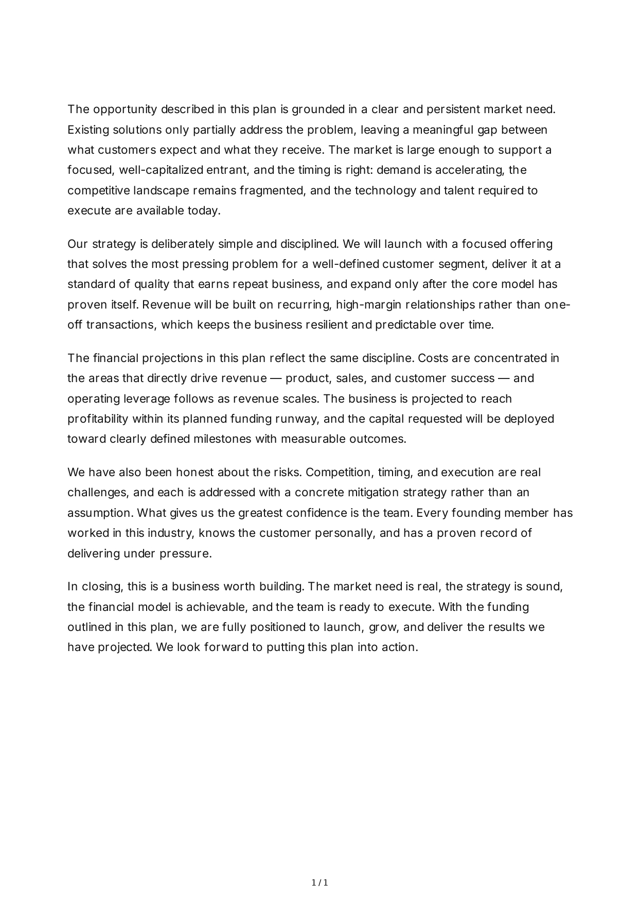 Business Plan Conclusion Paragraph - Free AI Conclusion Paragraph Generator, 50+ Real Conclusion Paragraph Examples
