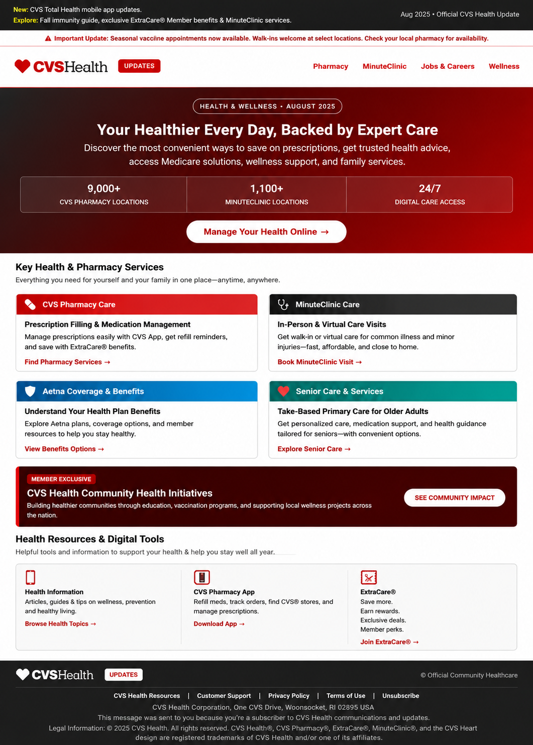 CVS Health Updates Email Newsletter - Free AI Email Newsletter Generator, 50+ Real Email Newsletter Examples