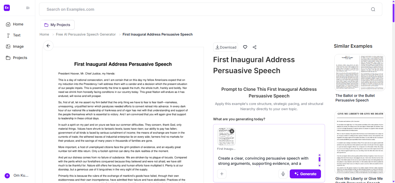 Persuasive Speech Examples