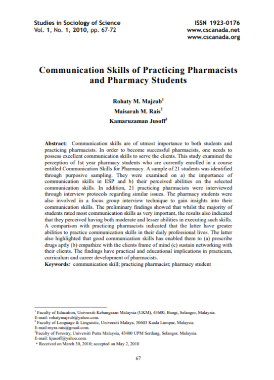 Communication Skills for Pharmacists - Free AI Communication Skills Generator, 50+ Real Communication Skills Examples
