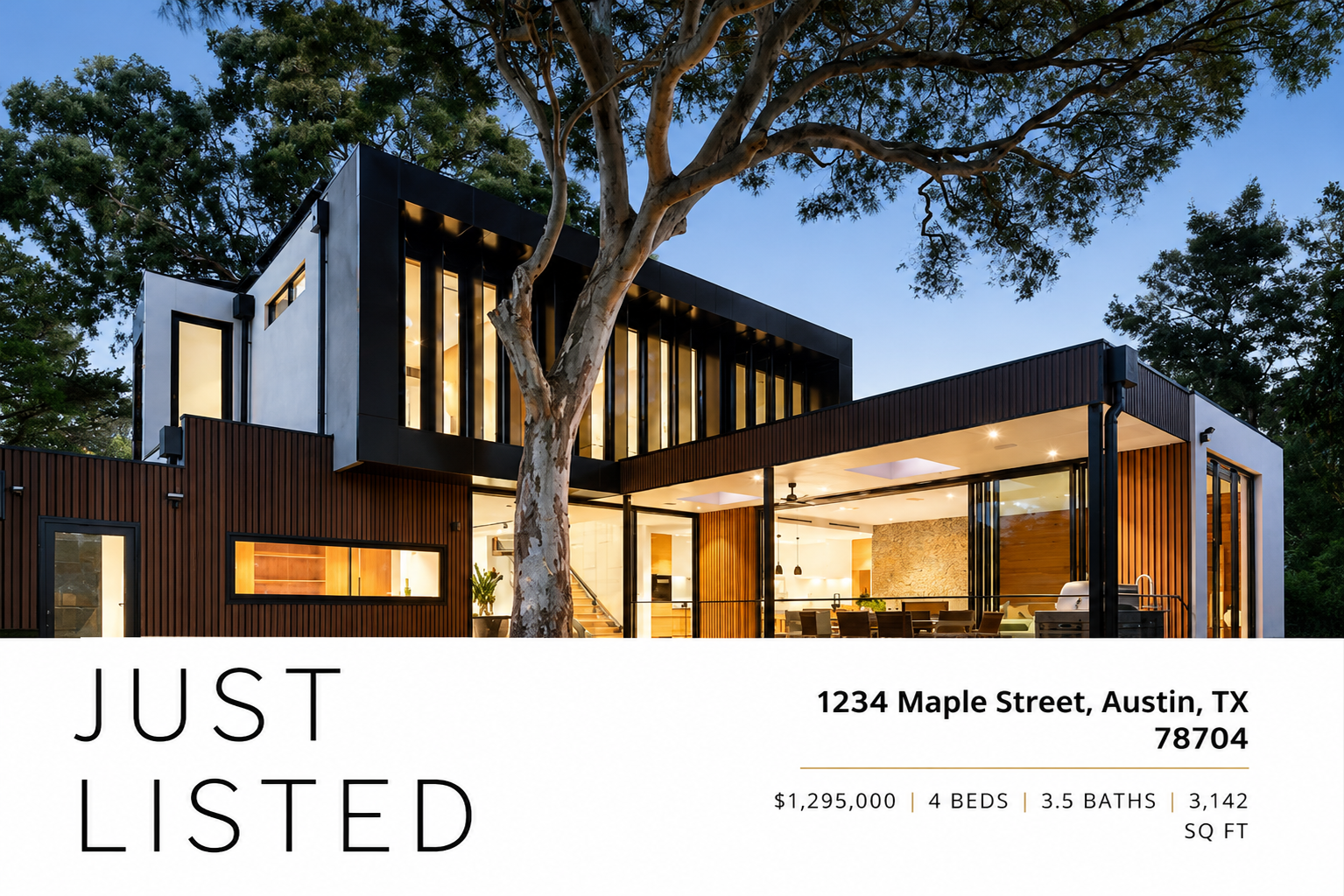 Compass Just Listed / Just Sold Interactive Home Valuation Postcard - Free AI Postcard Generator, 50+ Real Postcard Examples