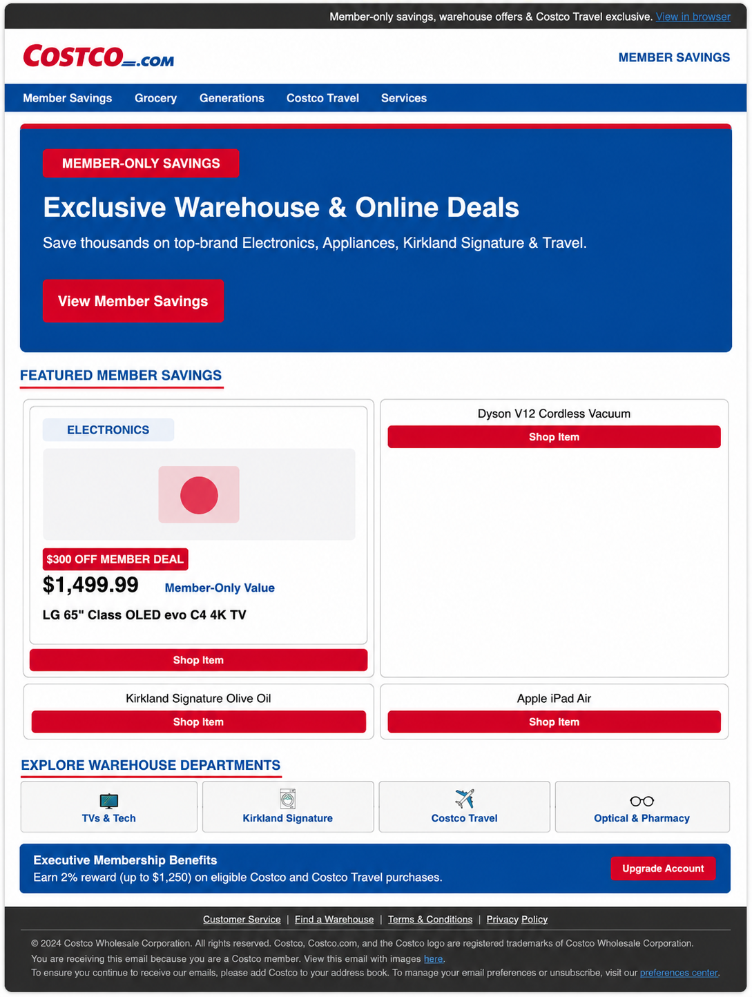 Costco Member Email Newsletter - Free AI Email Newsletter Generator, 50+ Real Email Newsletter Examples