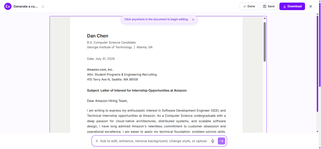 Letter of Interest Examples