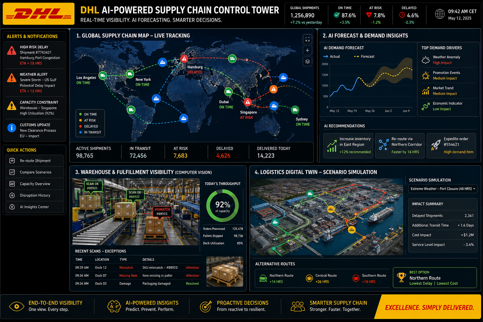 DHL AI-Powered Supply Chain Control Tower Vision Board - Free AI Vision Board Generator, 40+ Real Vision Board Examples