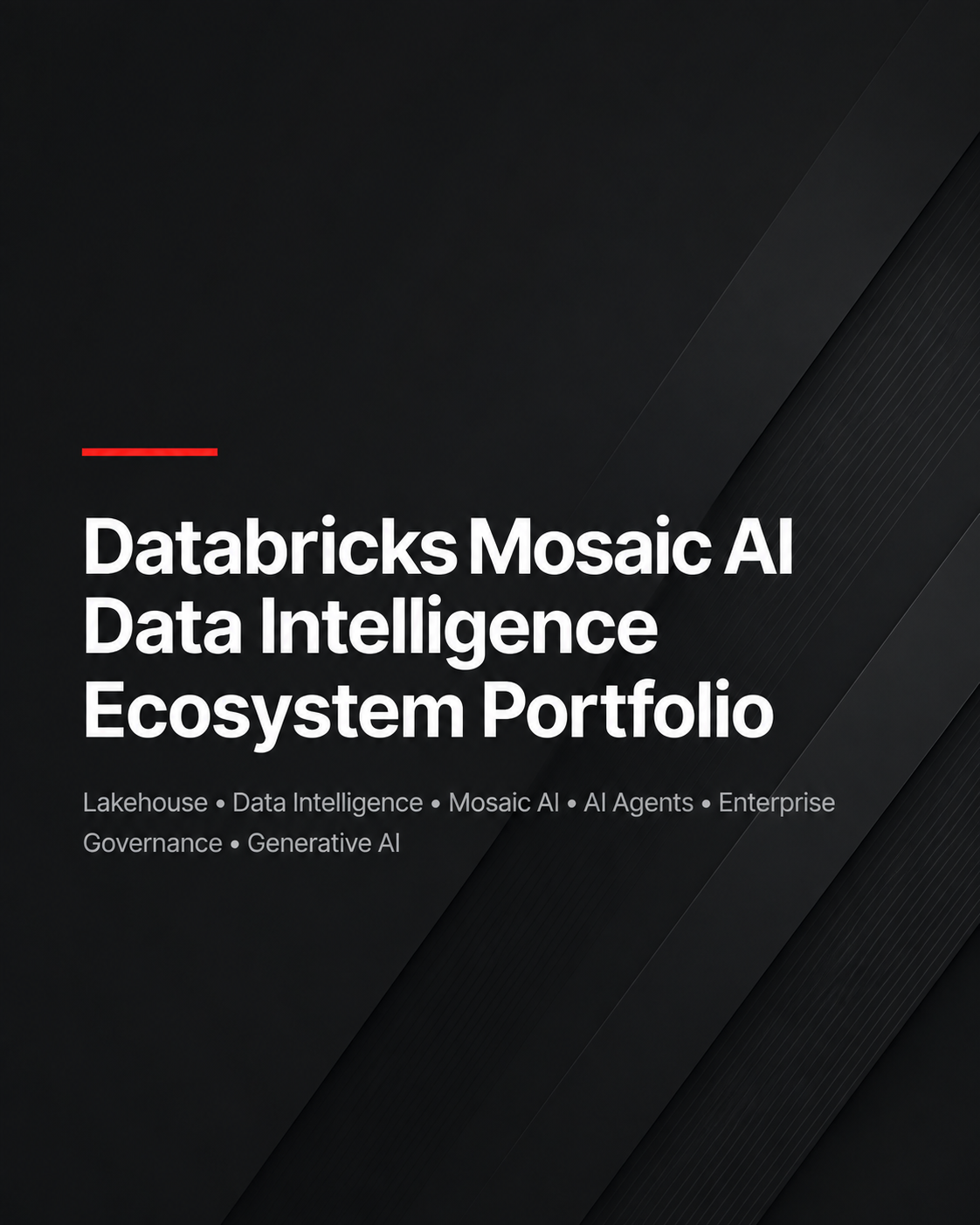 Databricks Mosaic AI Data Intelligence Ecosystem Portfolio - Free AI Portfolio Generator, 50+ Real Portfolio Examples