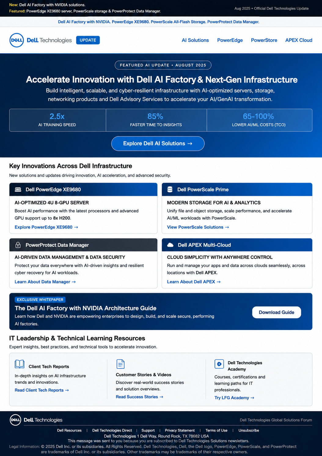 Dell Technologies Email Updates - Free AI Email Newsletter Generator, 50+ Real Email Newsletter Examples