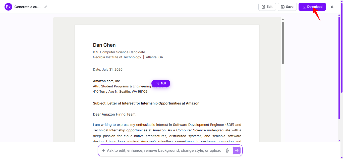 Letter of Interest Examples