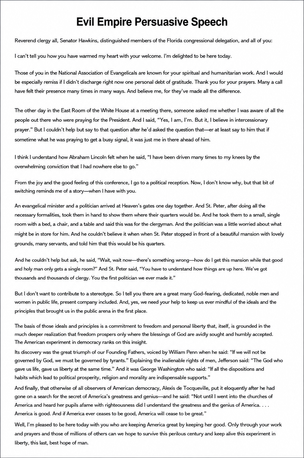 Evil Empire Persuasive Speech - Free AI Persuasive Speech Generator, 50+ Real Persuasive Speech Examples