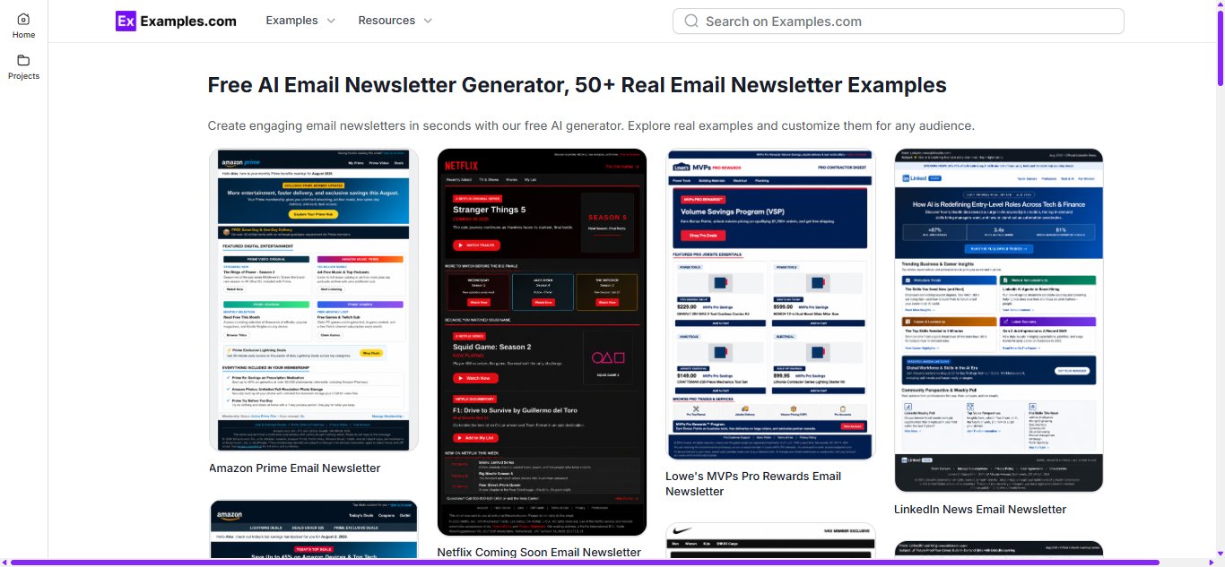 Email Newsletter Examples