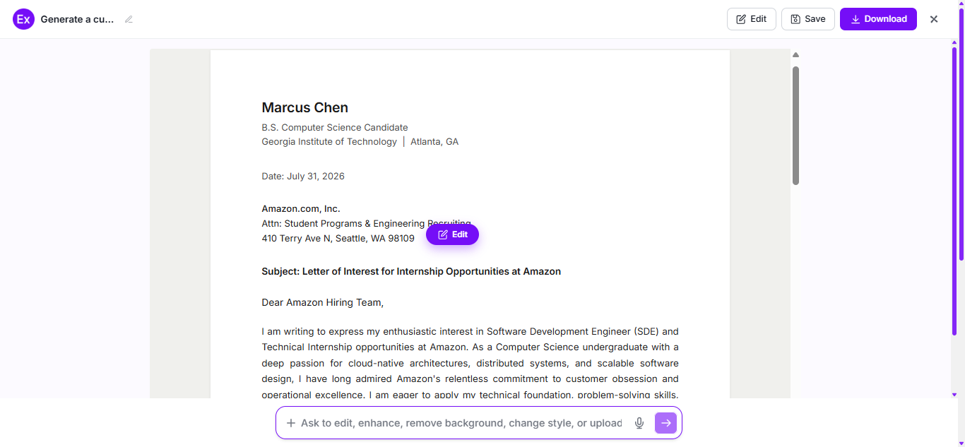 Letter of Interest Examples