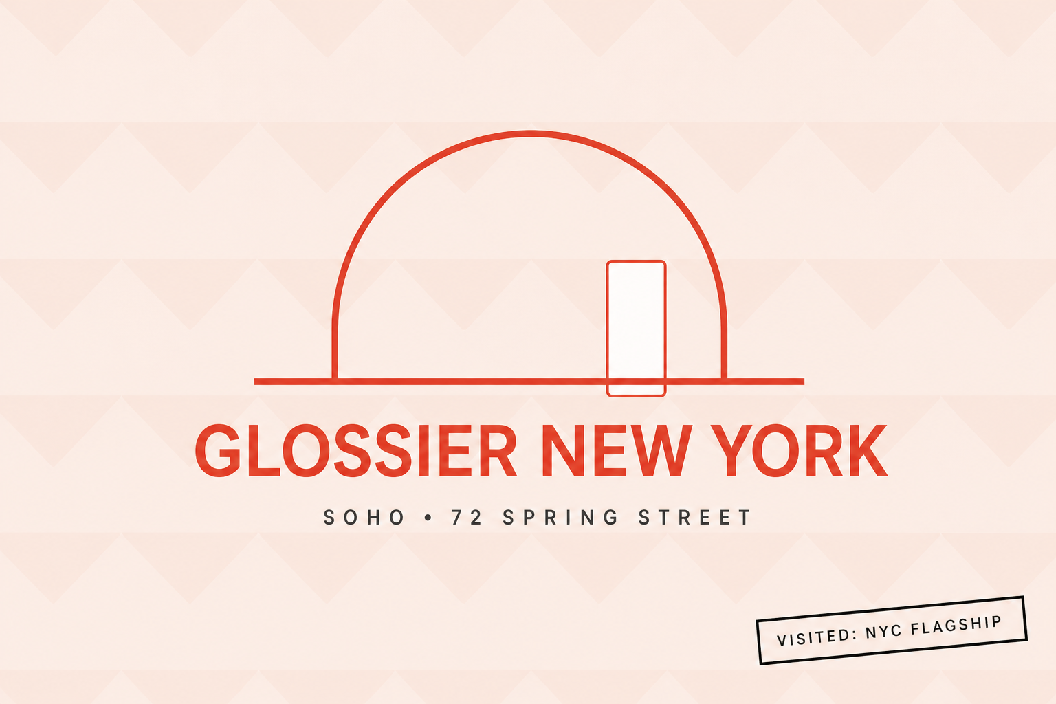 Glossier Location-Specific Pop-Up and Flagship Collectible Souvenir Postcard - Free AI Postcard Generator, 50+ Real Postcard Examples