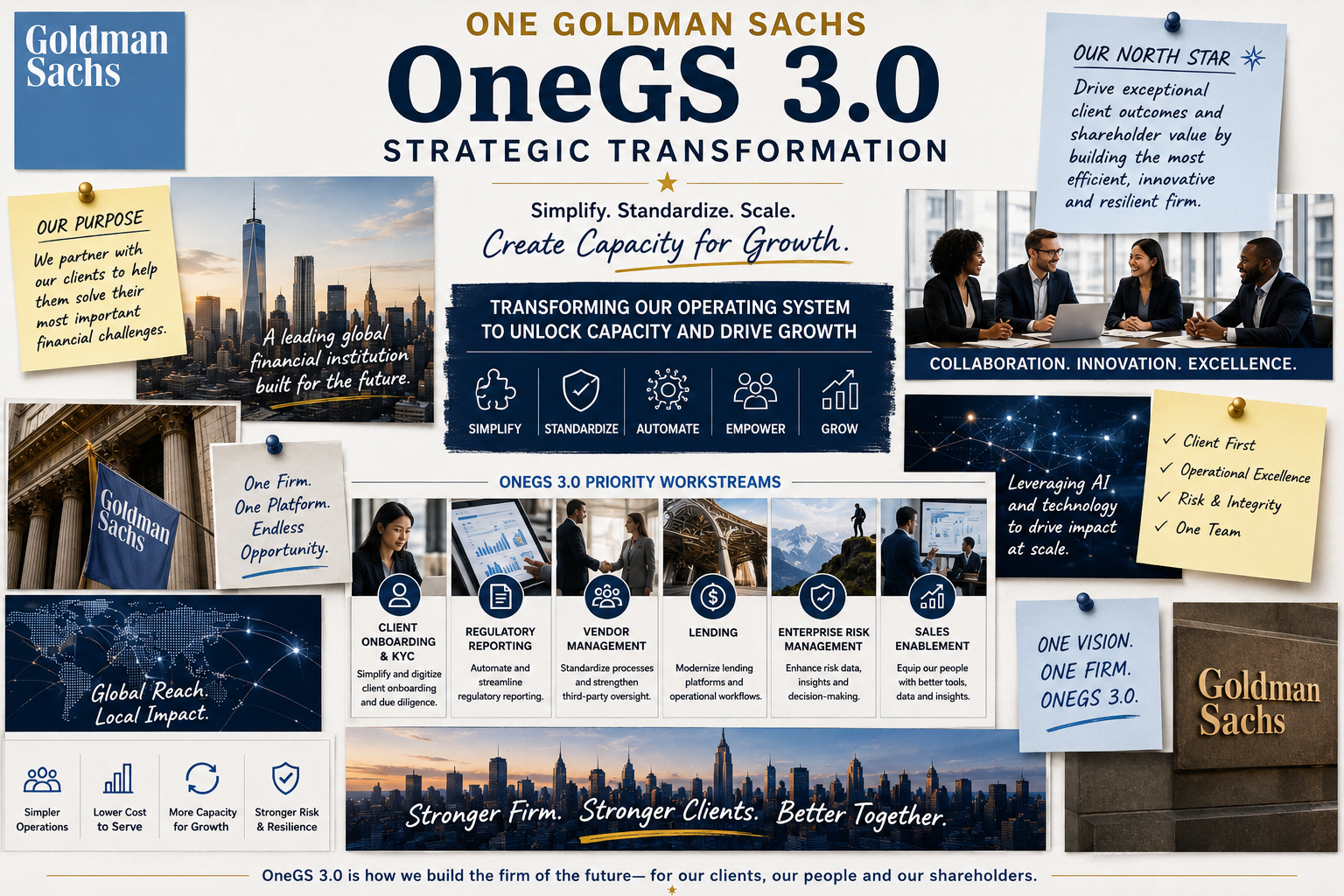 Goldman Sachs OneGS 3.0 Strategic Transformation Vision Board - Free AI Vision Board Generator, 40+ Real Vision Board Examples