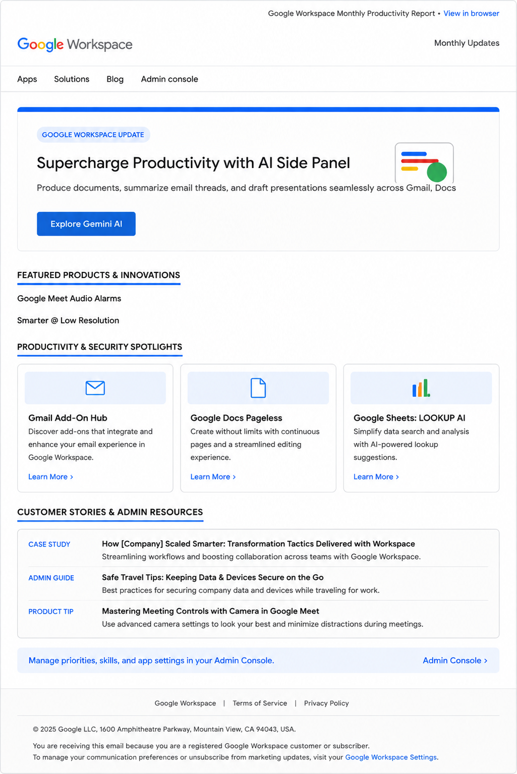 Google Workspace Email Newsletter - Free AI Email Newsletter Generator, 50+ Real Email Newsletter Examples
