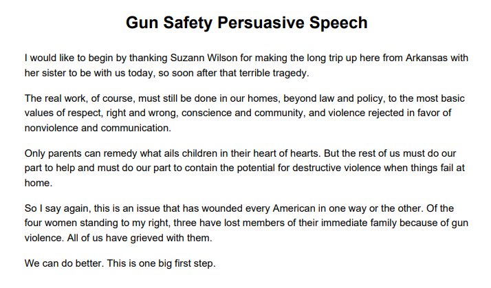Gun Safety Persuasive Speech - Free AI Persuasive Speech Generator, 50+ Real Persuasive Speech Examples