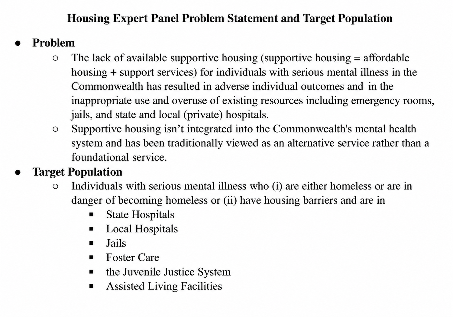 Housing Expert Panel Problem Statement - Free AI Problem Statement Generator, 50+Real Problem Statement Examples