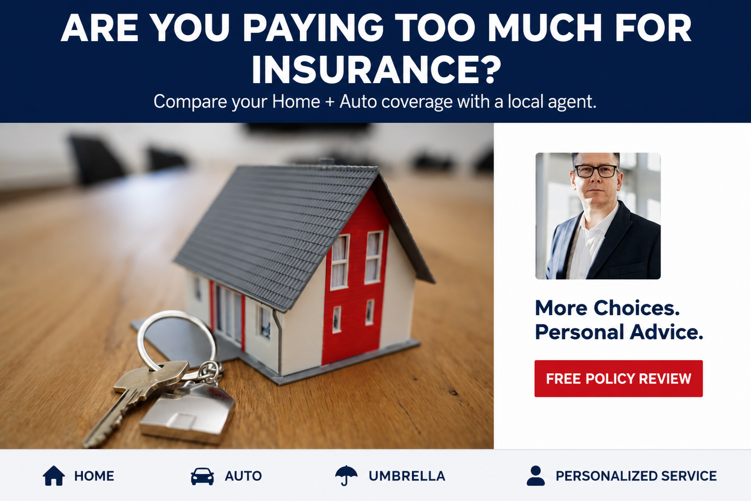 Insurance Multi-Line Policy Bundle Savings Postcard - Free AI Postcard Generator, 50+ Real Postcard Examples