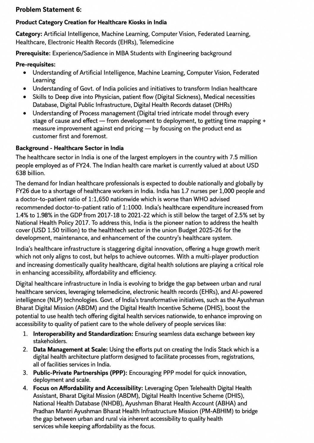 Intel Healthcare Kiosk Problem Statement - Free AI Problem Statement Generator, 50+Real Problem Statement Examples
