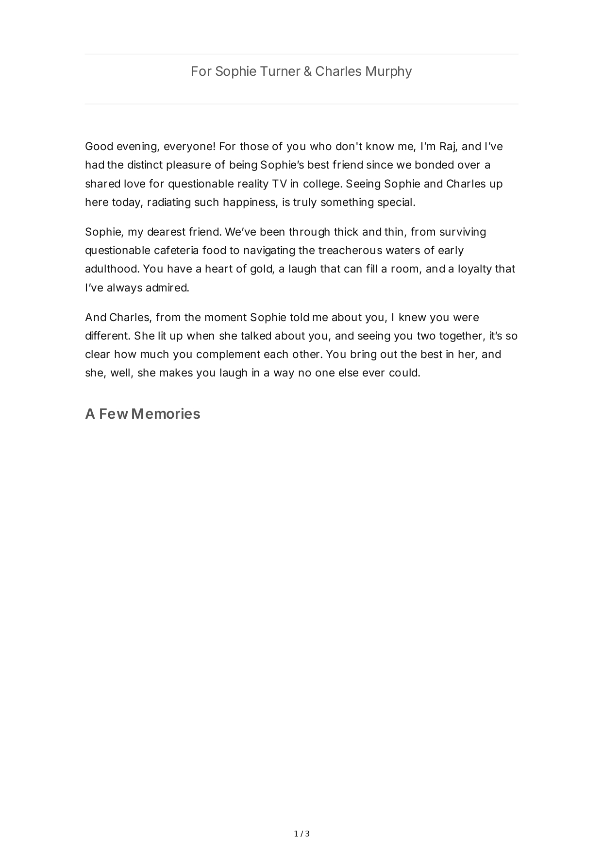 Maid of Honor Speech With Funny Memories - Free AI Maid of Honor Speech Generator, 50+ Real Maid of Honor Speech Examples