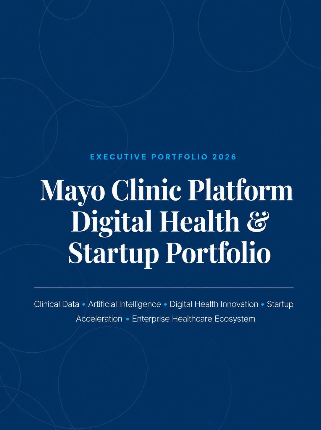Mayo Clinic Platform Digital Health & Startup Portfolio - Free AI Portfolio Generator, 50+ Real Portfolio Examples
