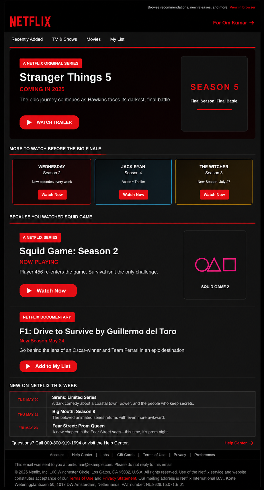 Netflix Coming Soon Email Newsletter - Free AI Email Newsletter Generator, 50+ Real Email Newsletter Examples