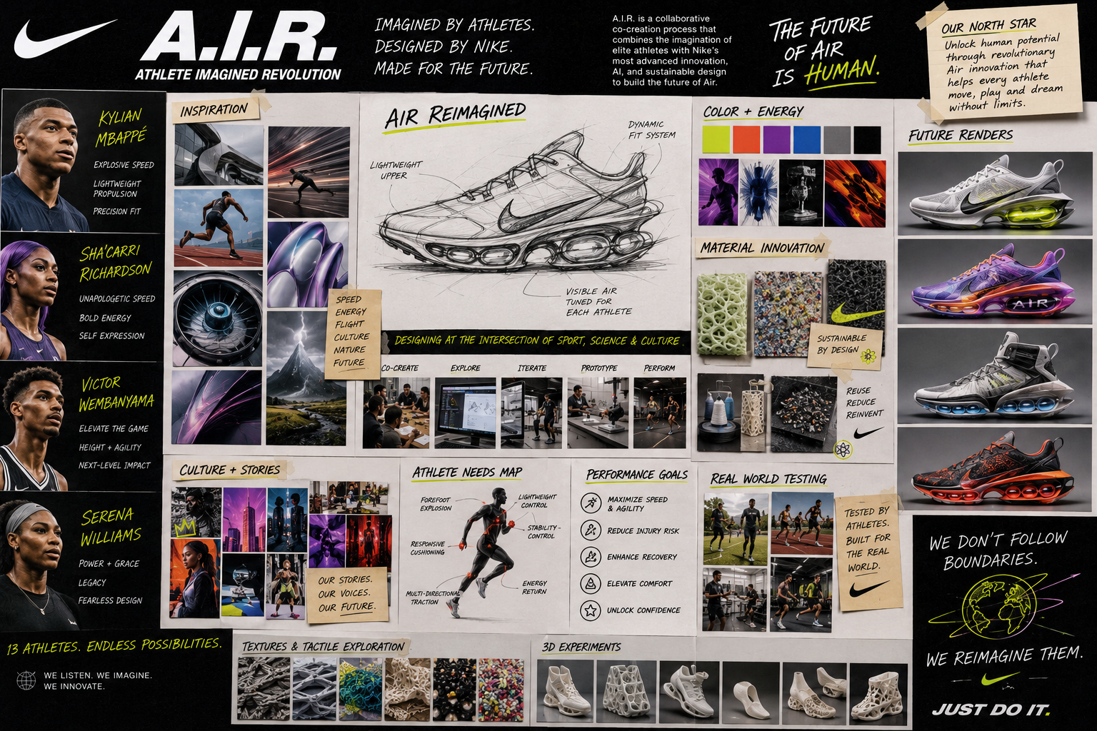 Nike AIR Athlete Imagined Revolution Vision Board - Free AI Vision Board Generator, 50+ Real Vision Board Examples