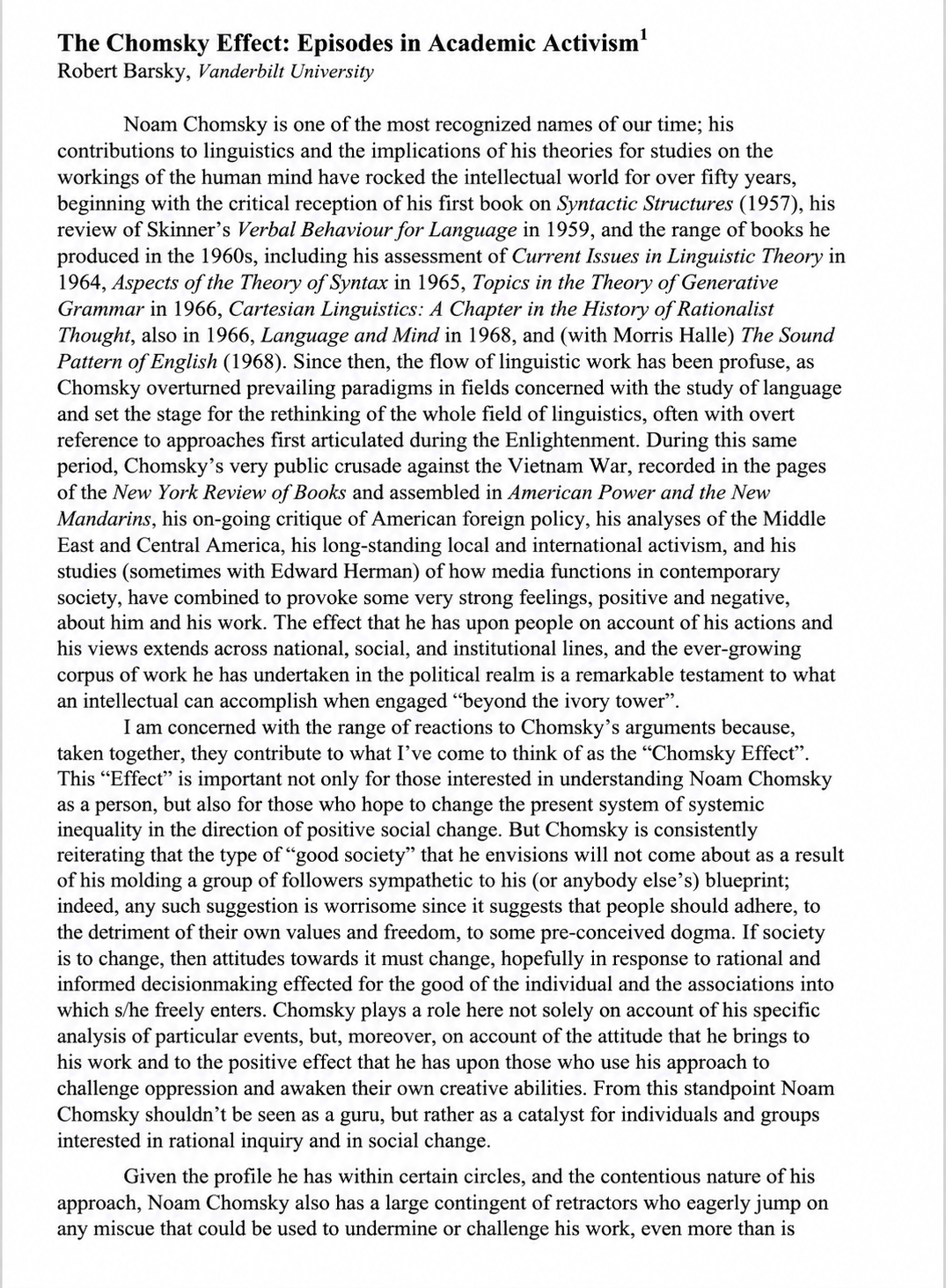Noam Chomsky The Chomsky Effect Biography - Free AI Biography Generator, 50+ Real Biography Examples