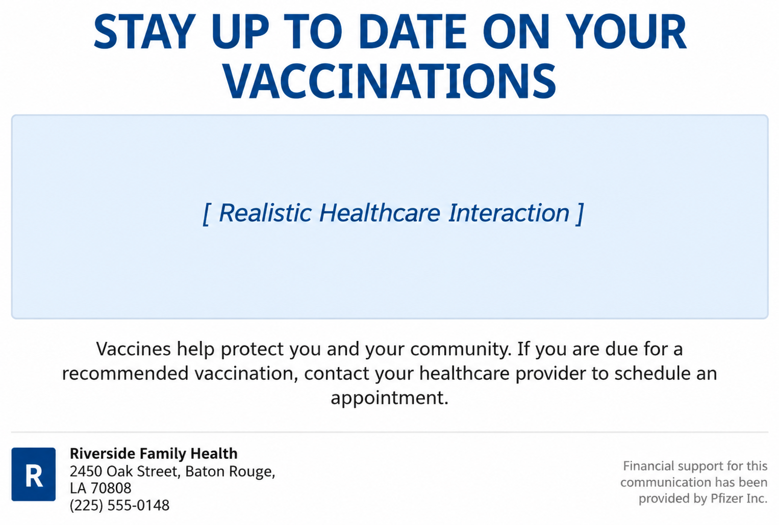 Pfizer Postage-Paid Vaccine Reminder Postcard - Free AI Postcard Generator, 50+ Real Postcard Examples