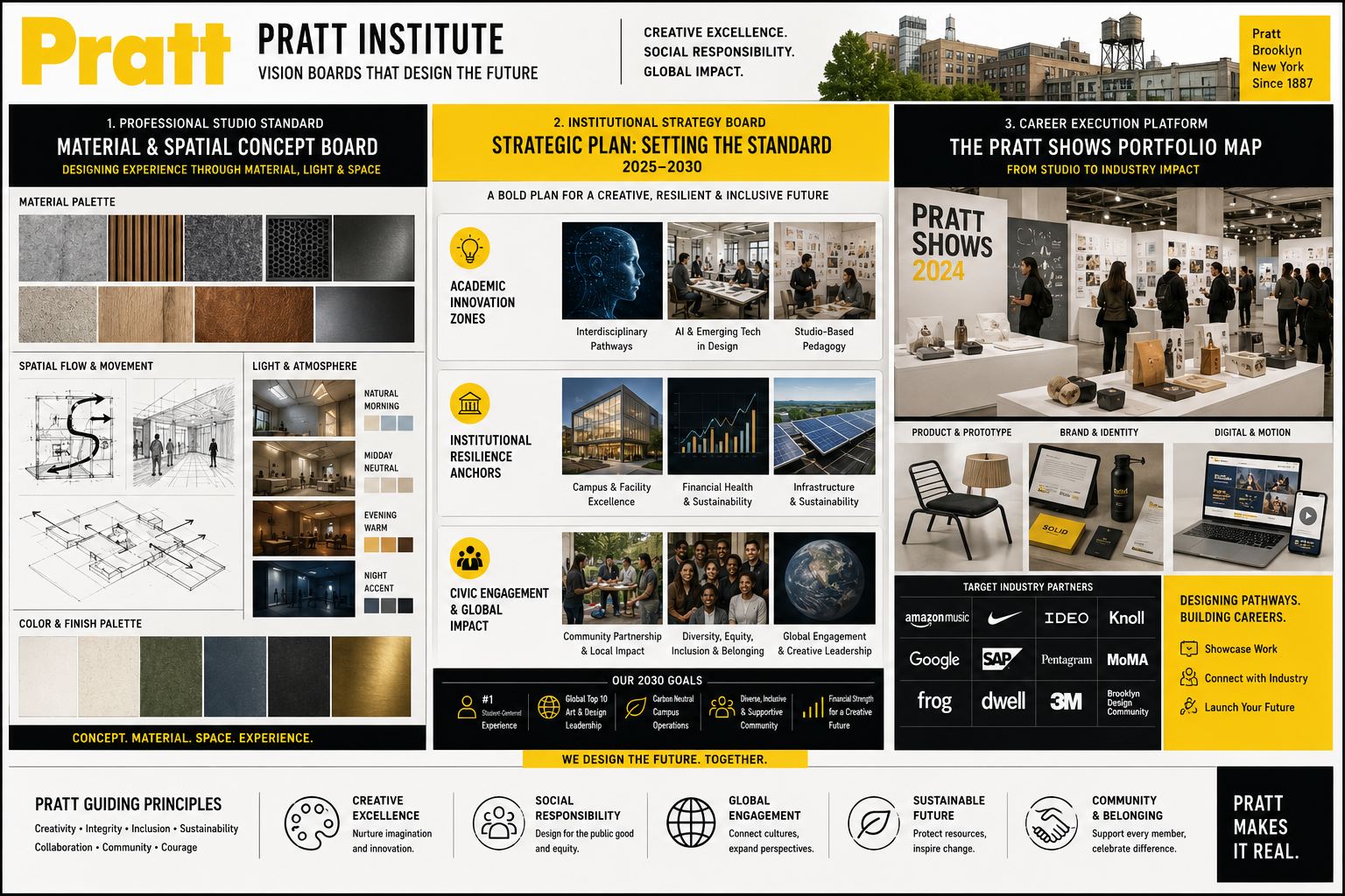Pratt Institute Strategic Plan Setting the Standard Vision Board - Free AI Vision Board Generator, 40+ Real Vision Board Examples
